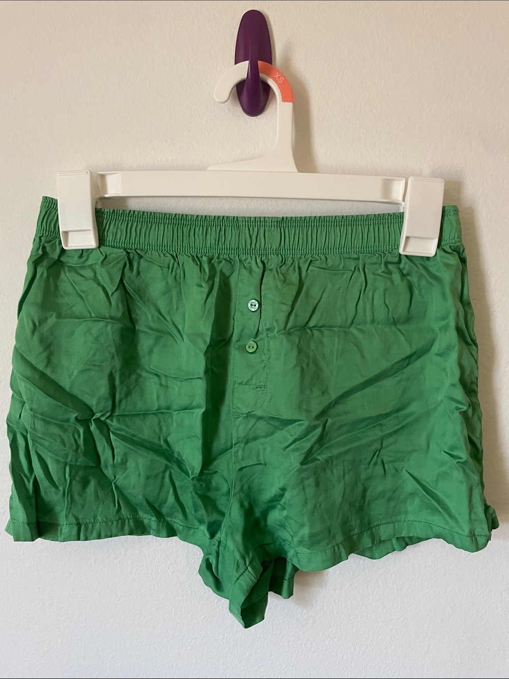 PINK Victoria's Secret Bright Green Elastic Waist Lounging Shorts